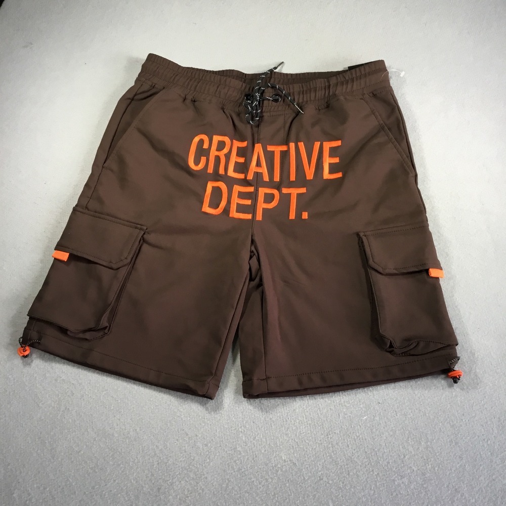 RGSTR Creative Dept Mens Cargo Shorts Brown Orange Medium NWT Streetwear